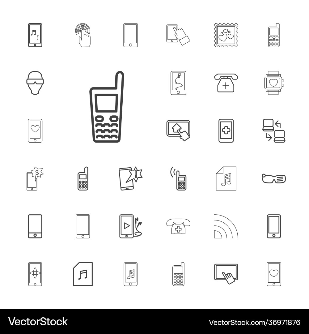 33 smart icons Royalty Free Vector Image - VectorStock