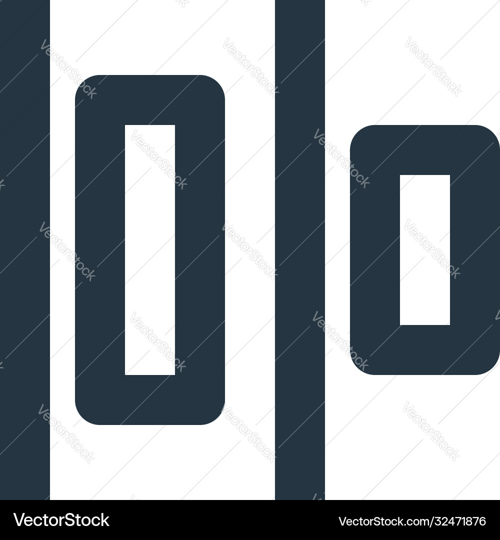 Align icon editable stroke linear Vector Image
