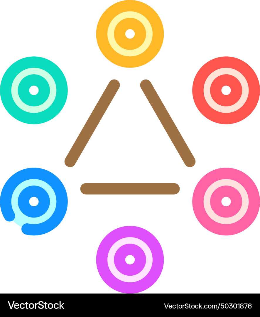 Color theory ux ui design icon Color theory ux ui design icon vector image