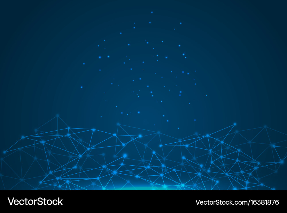 Complex Network Background vector image