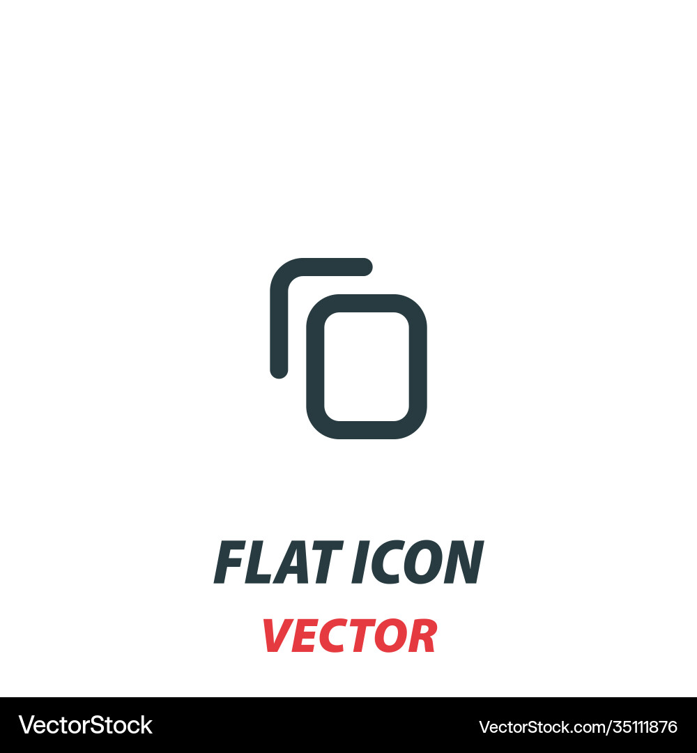 Copy file duplicate document icon in a flat style Copy file duplicate document icon in a flat style Vector Image