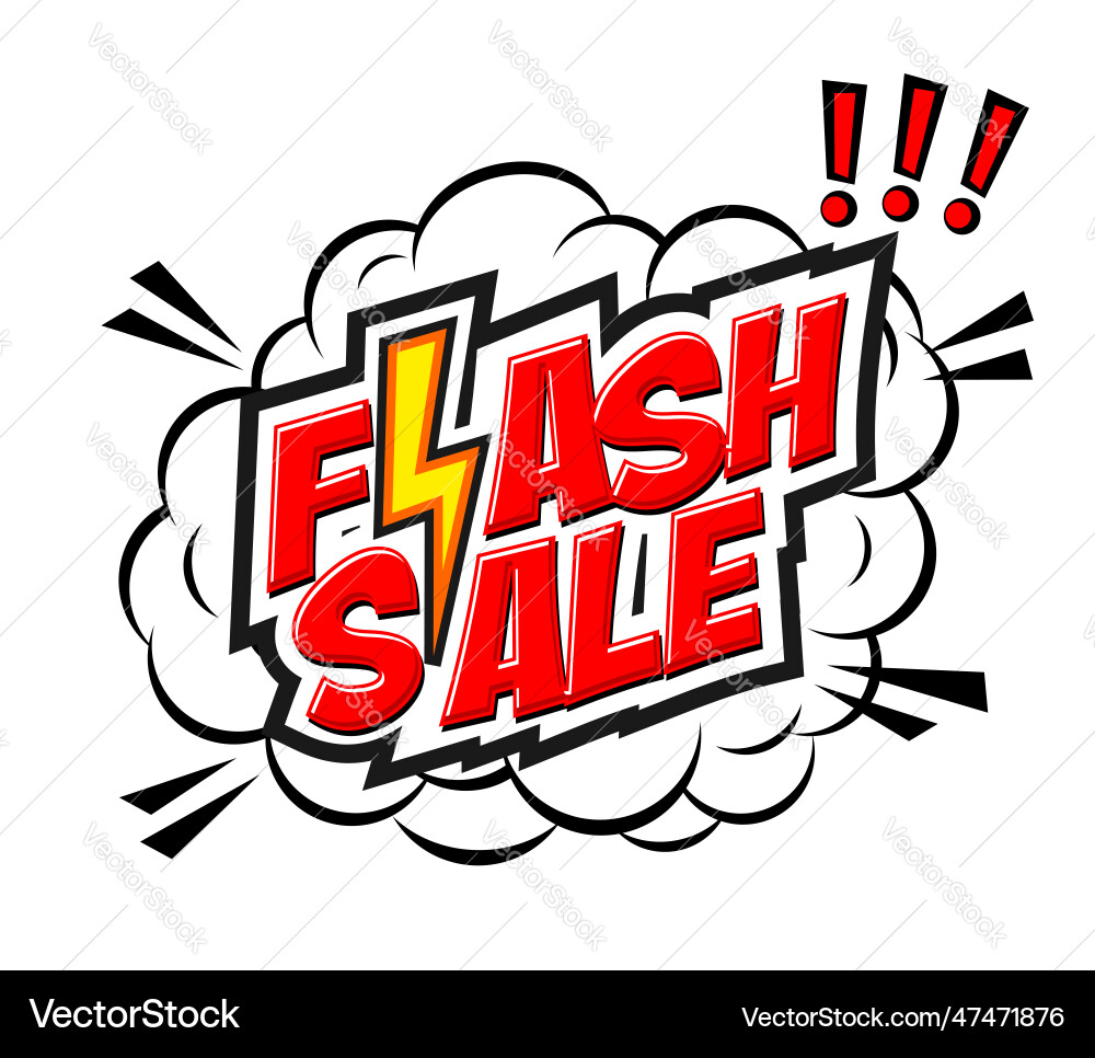 Flash sale template poster Vector Image
