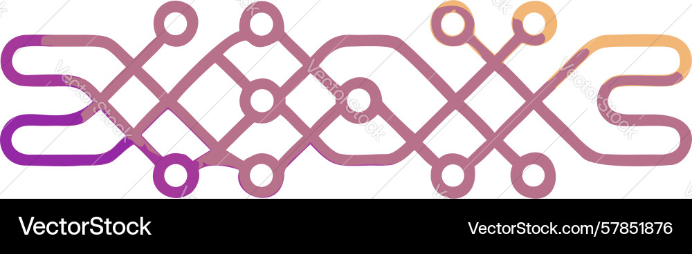 Gradient dna pathway for science and bio-tech Vector Image