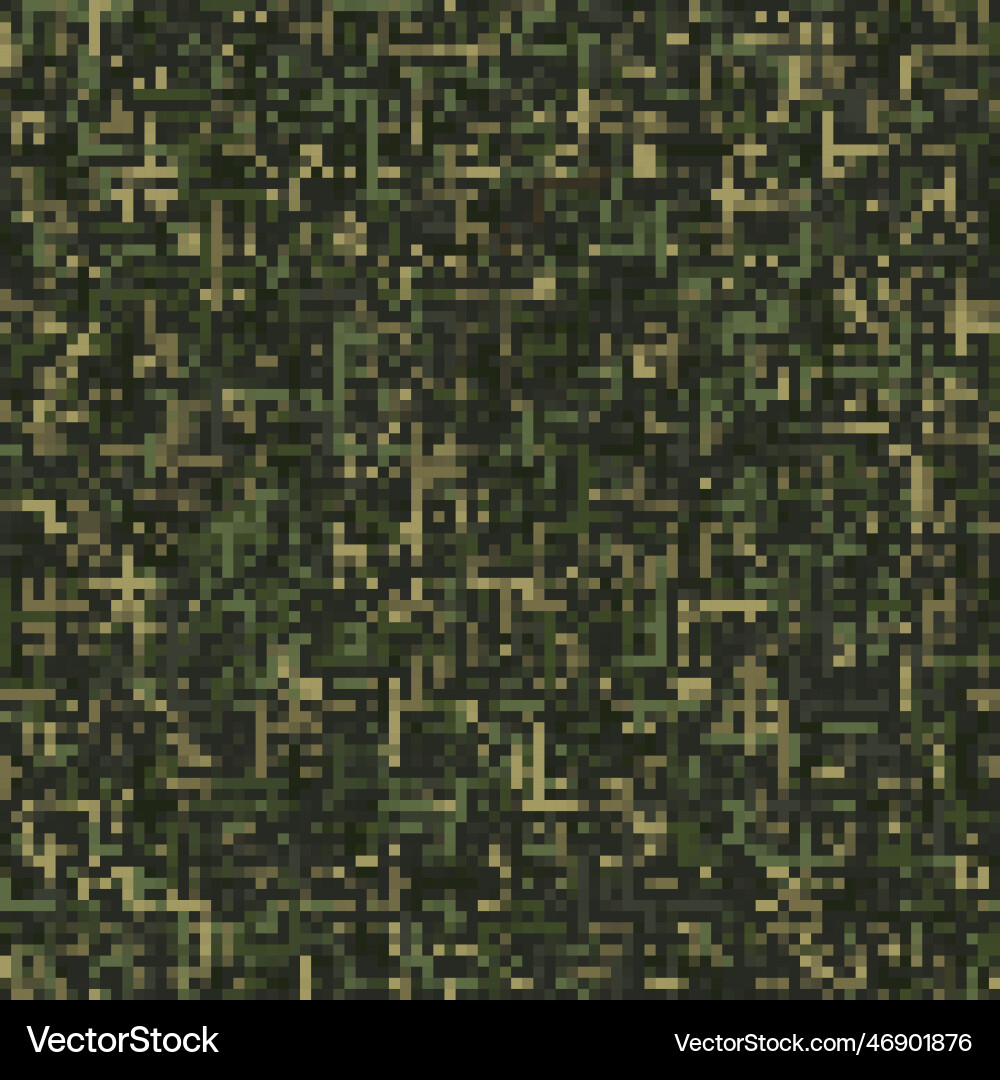 Green camouflage pattern with pixel effect Green camouflage pattern with pixel effect Vector Image