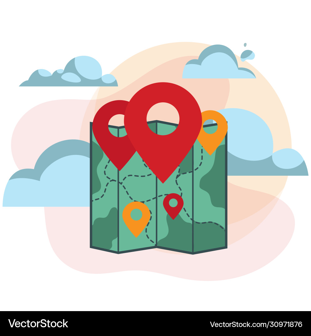 Hostel map label color web Hostel map label color web Vector Image