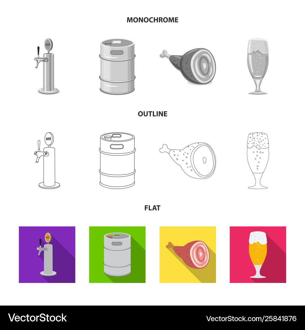 Isolated object pub and bar logo collection vector image