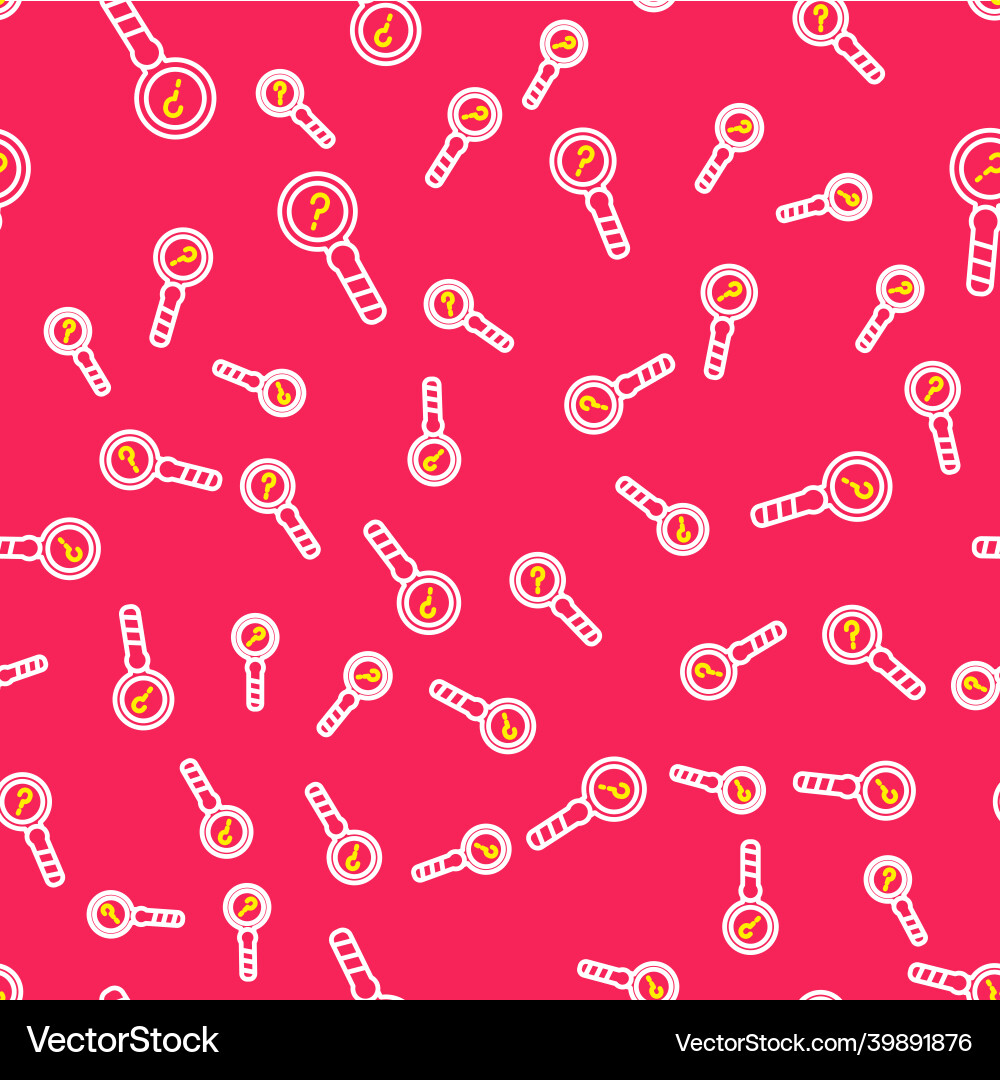 Line unknown search icon isolated seamless pattern Line unknown search icon isolated seamless pattern vector image