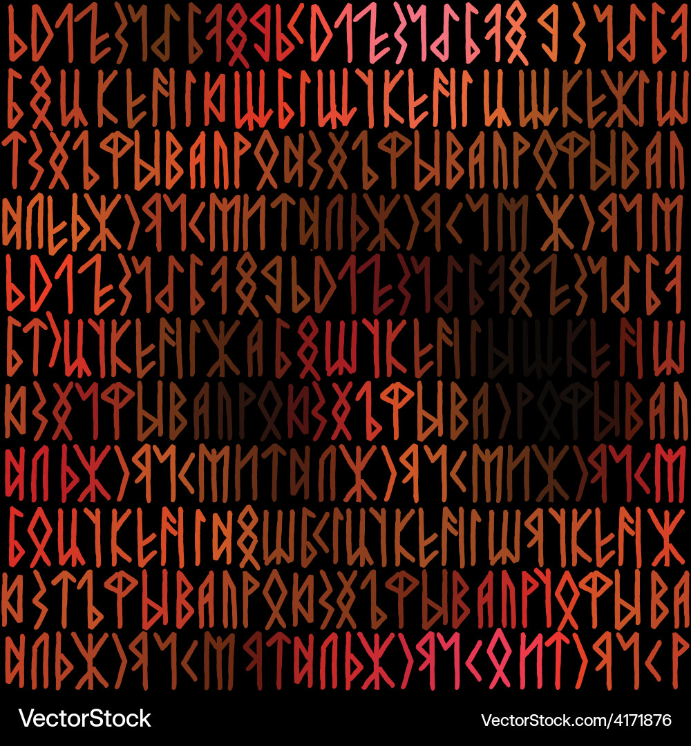 Rune Pattern Background vector image