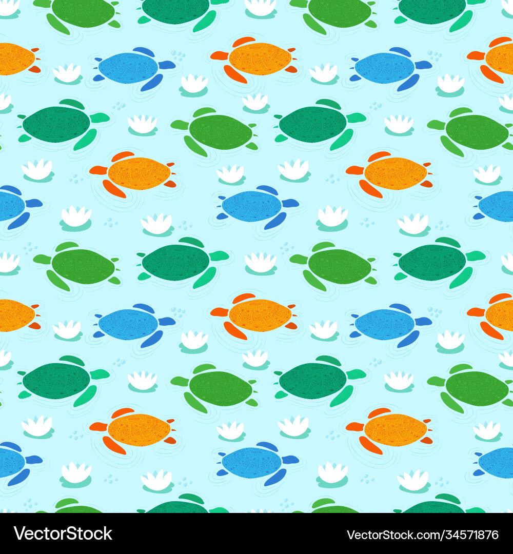 Seamless pattern with colorful childish style Vector Image