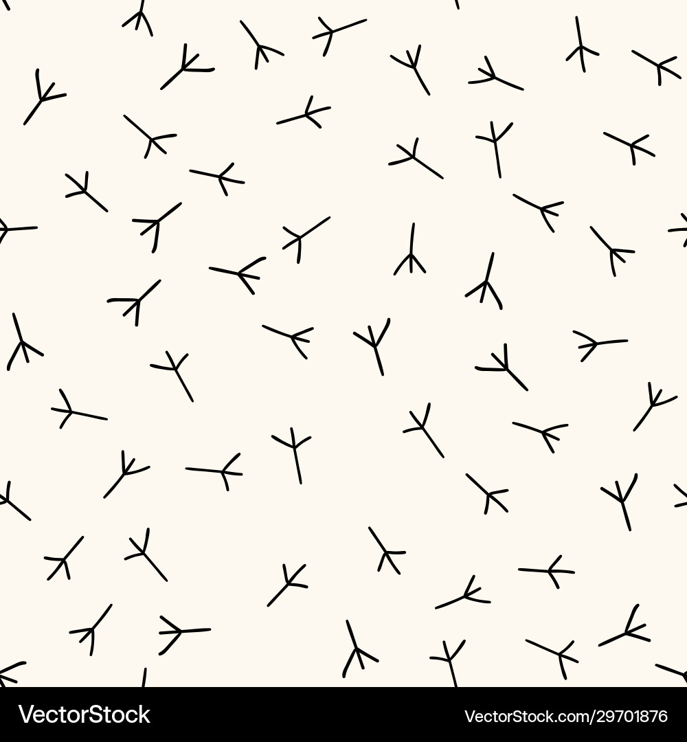 Seamless pattern with trace bird paws Seamless pattern with trace bird paws vector image