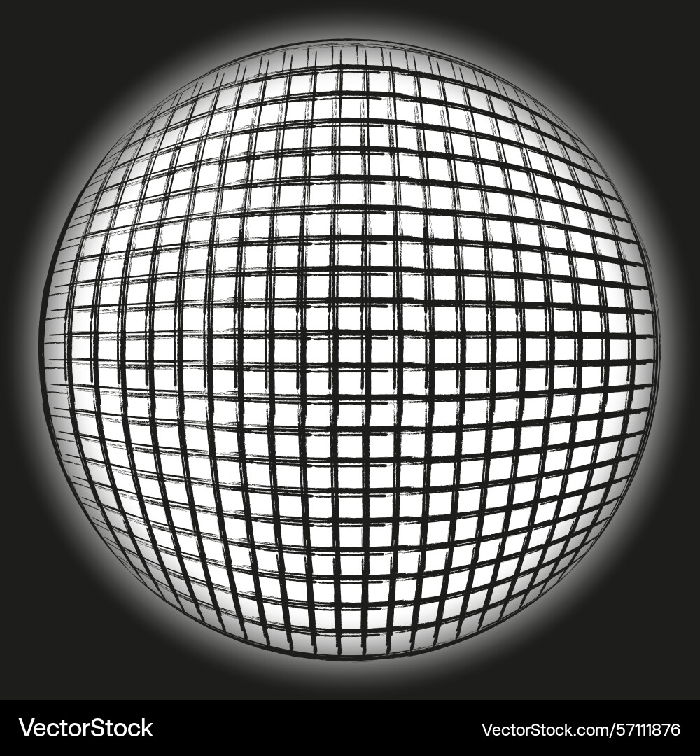 Spherical mesh pattern distorted grid black Spherical mesh pattern distorted grid black vector image