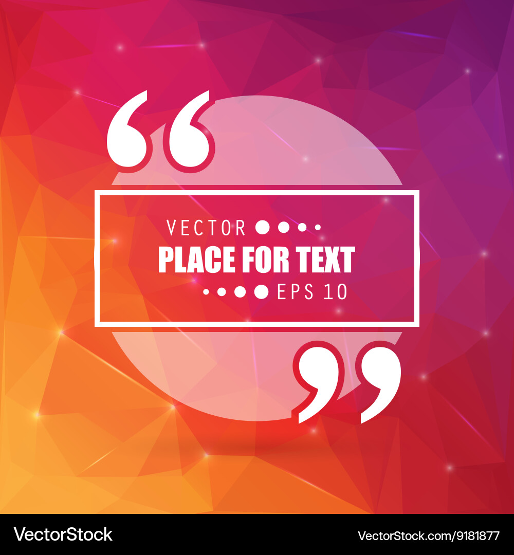 Abstract concept empty speech square quote Vector Image