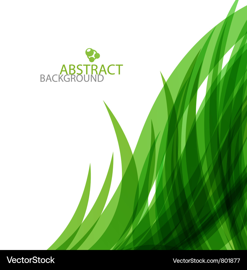 Abstract green waves background Royalty Free Vector Image