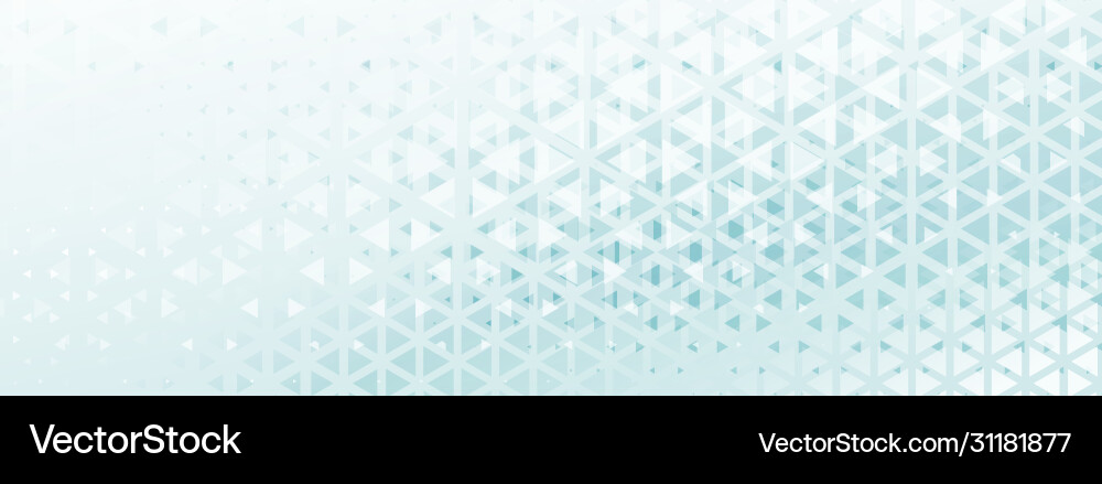 Abstract triangle pattern banner with blue vector image