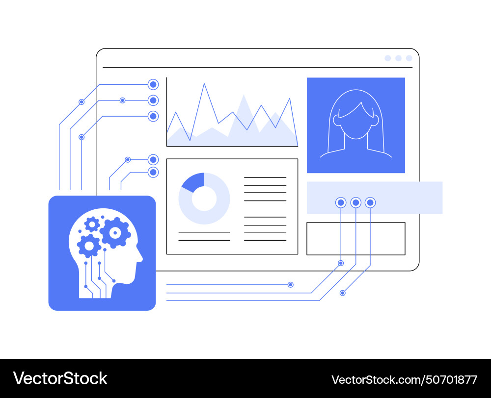 Ai-optimized hr data analytics abstract concept Ai-optimized hr data analytics abstract concept vector image