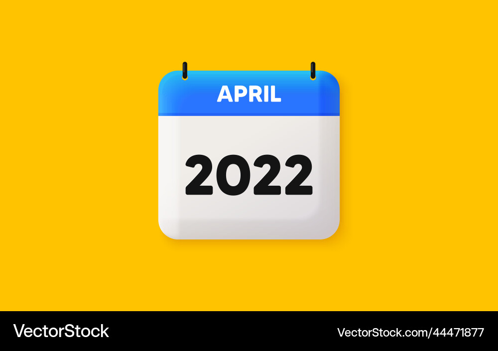 April month icon event schedule apr date vector image