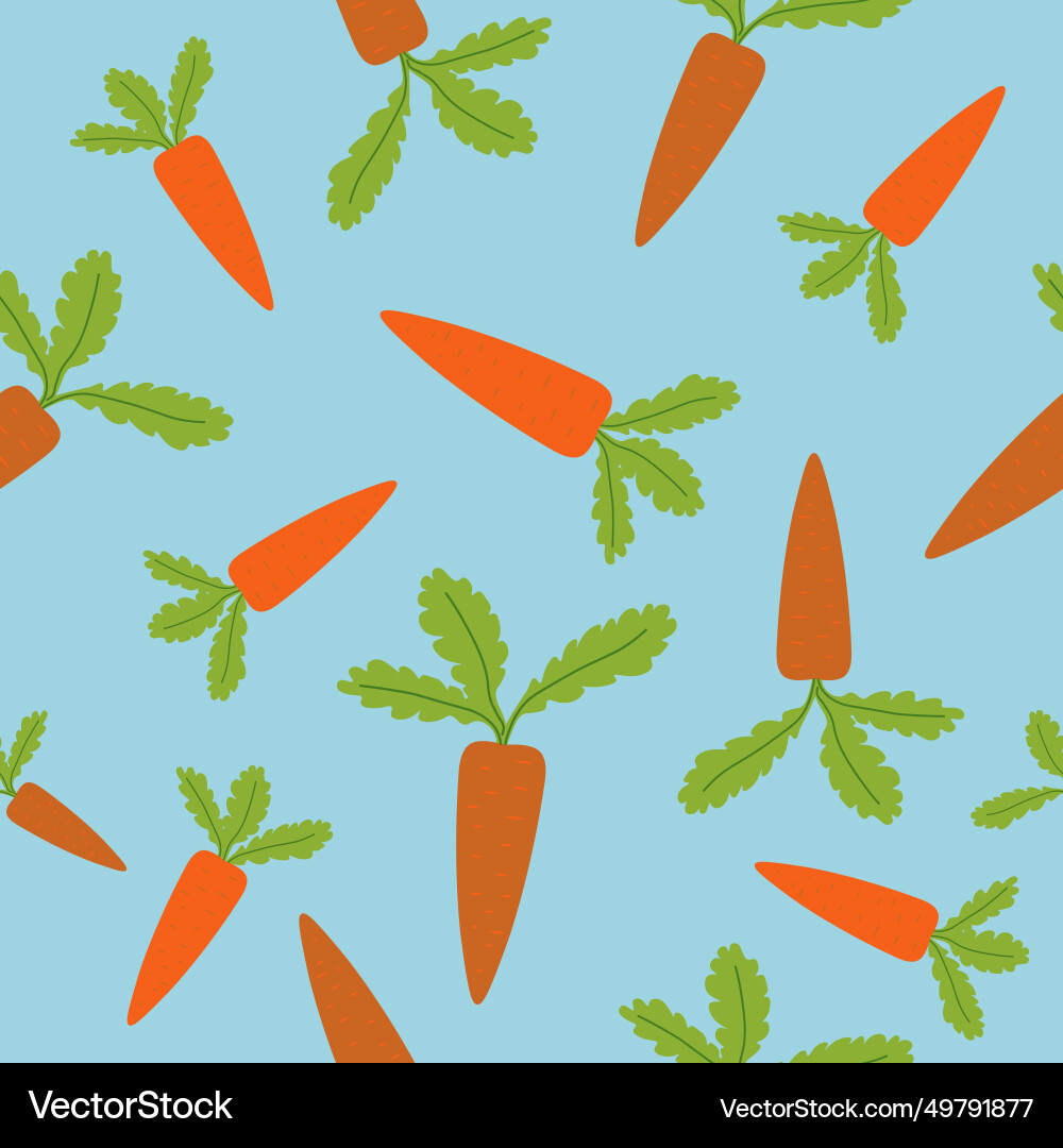 Carrots with leaves vegetable wallpaper print Carrots with leaves vegetable wallpaper print vector image