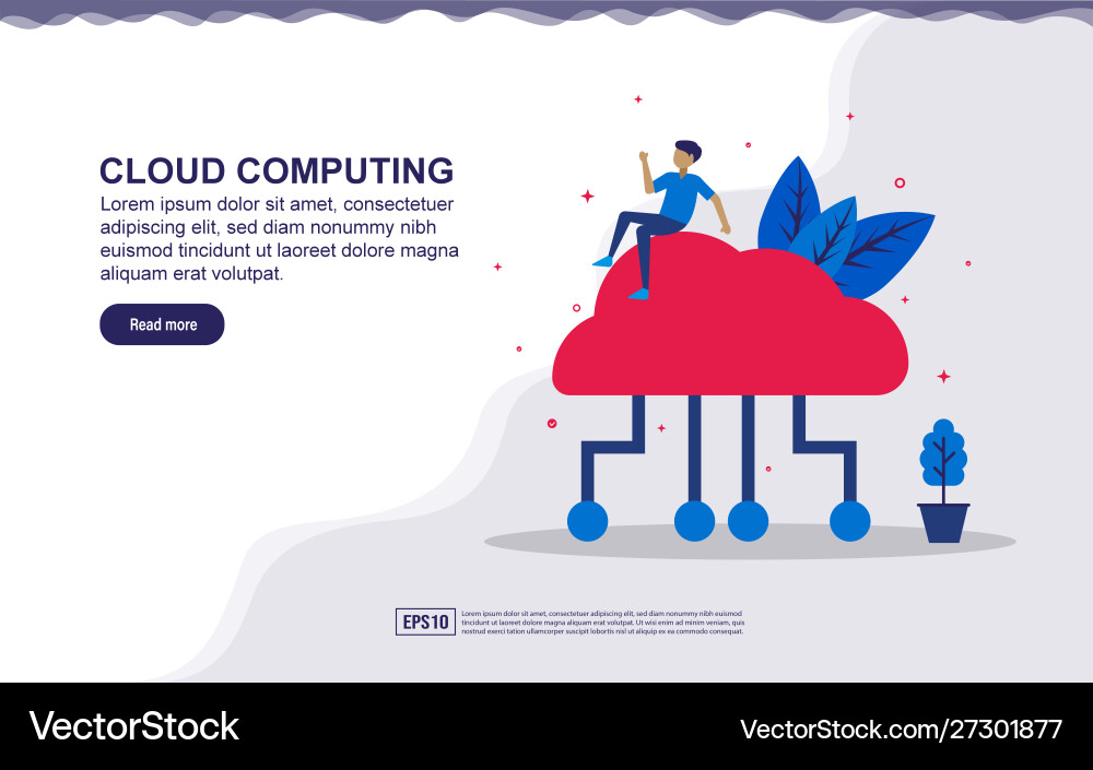 Cloud computing internet thing concept Cloud computing internet thing concept Vector Image