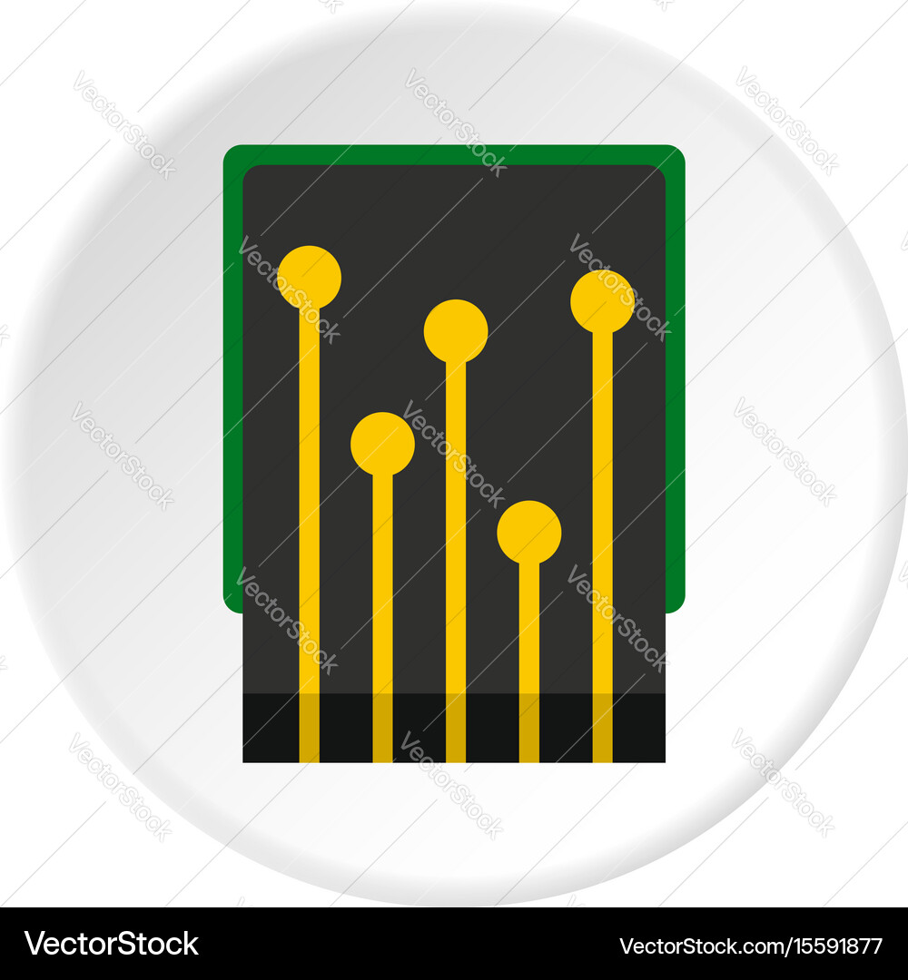 Computer processor icon circle Vector Image