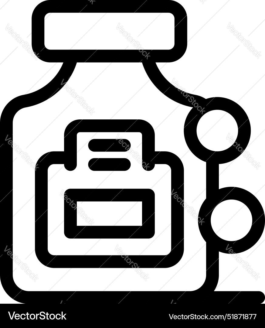 Database connection icon representing data Vector Image