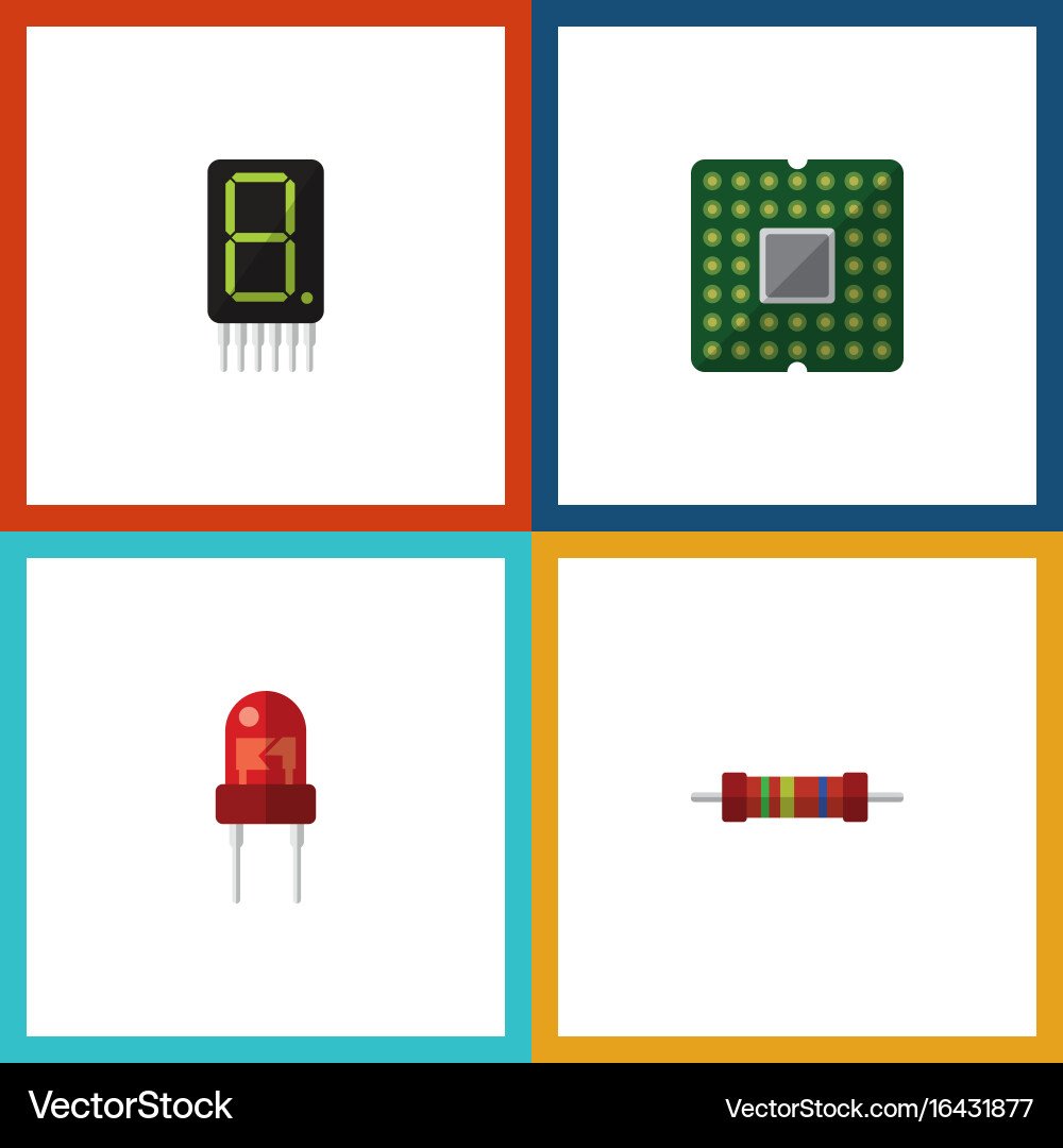Flat icon device set of recipient display Vector Image