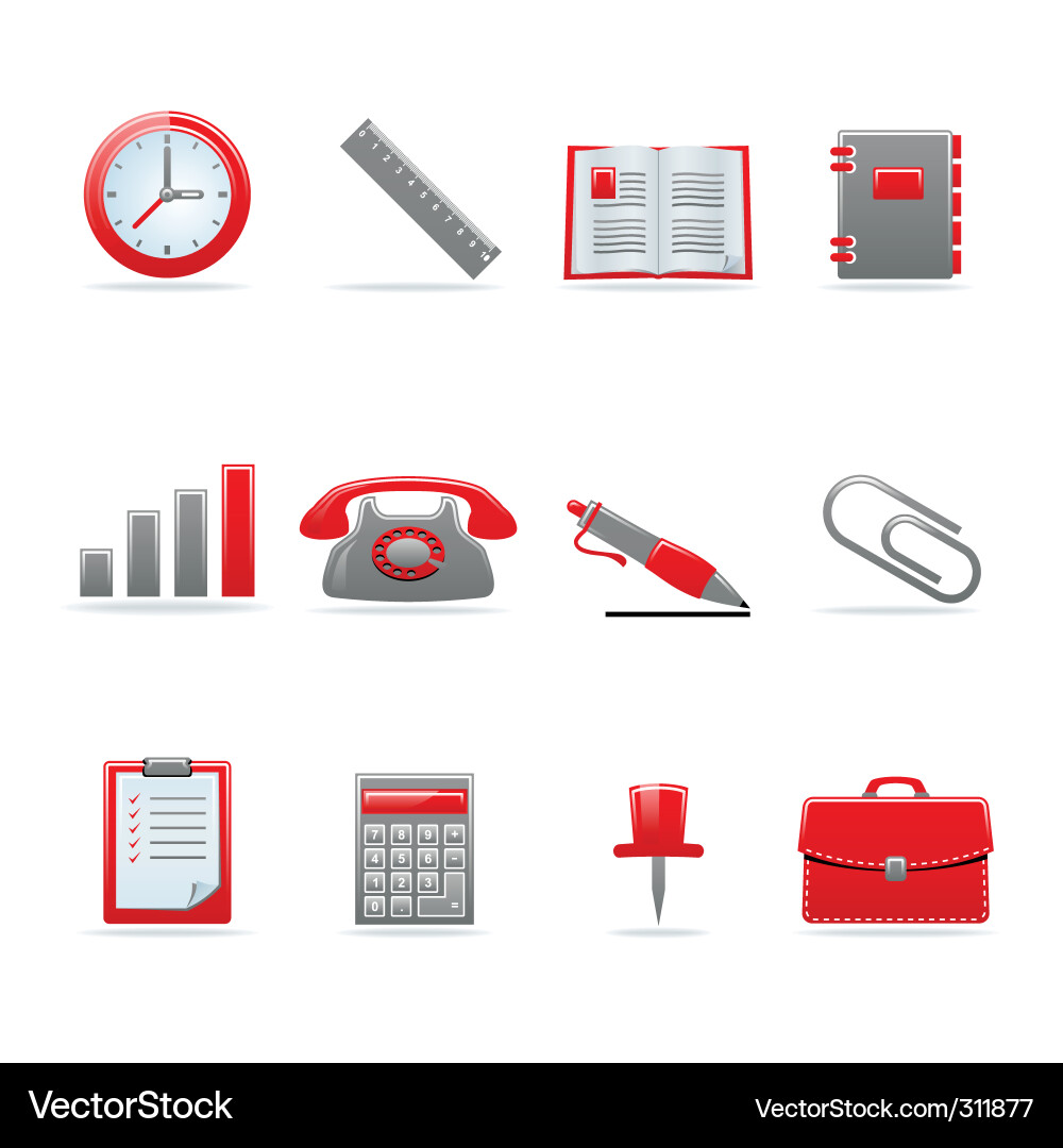 Glossy icon set Vector Image