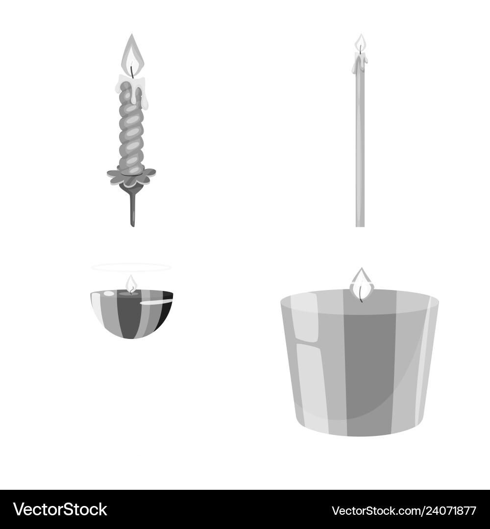 Isolated object of paraffin and fire symbol set Isolated object of paraffin and fire symbol set vector image