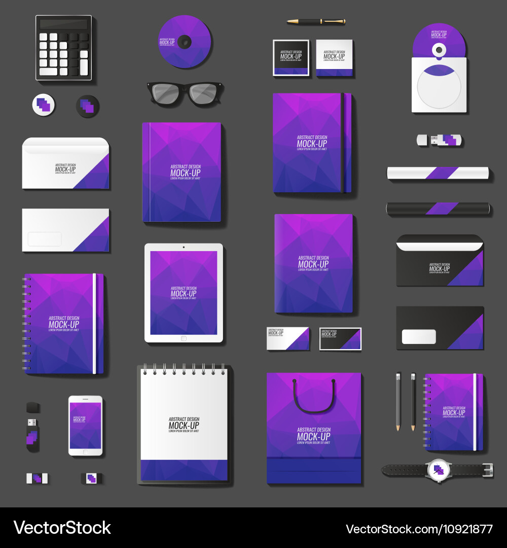 Mock up set vector image