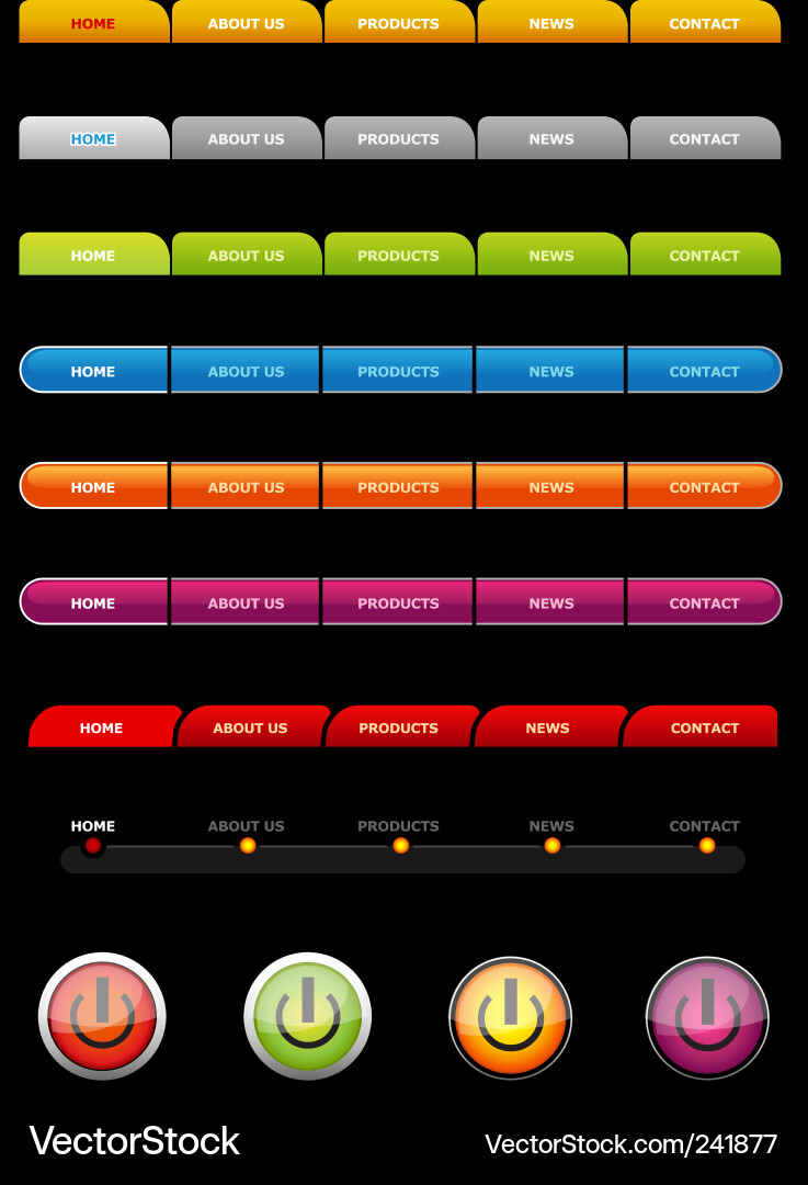 Modern Web Buttons vector image