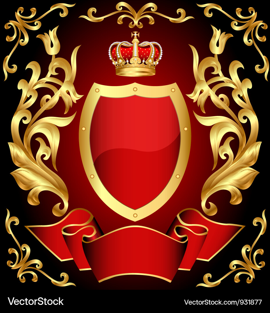 Royal Crest Background Vector Image