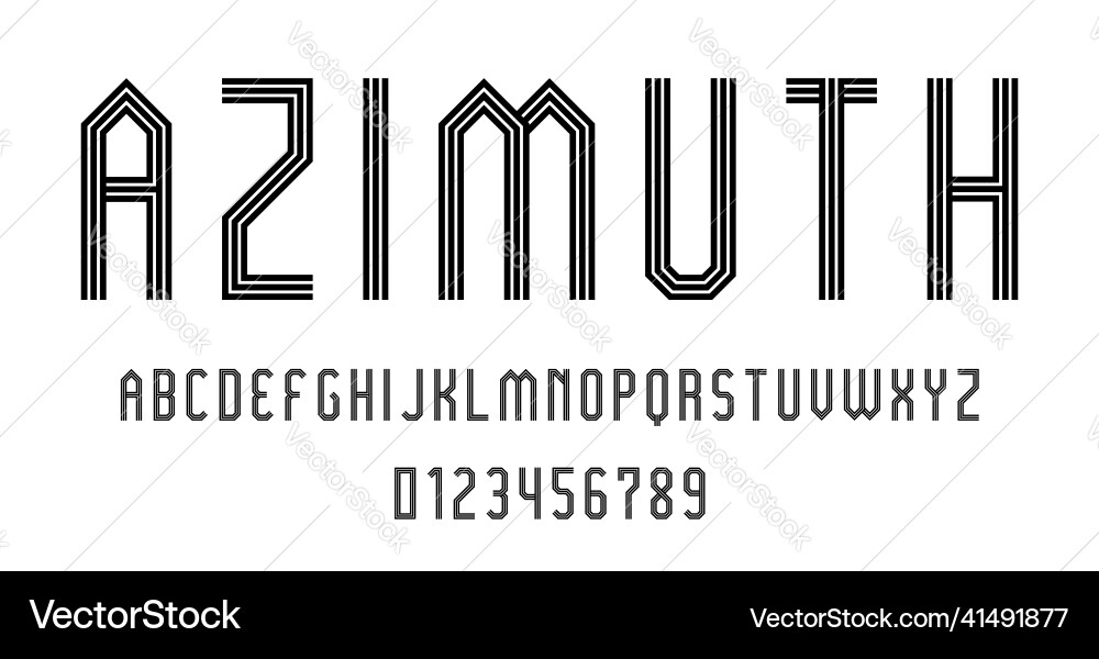 Set of alphabets font letters and numbers Vector Image