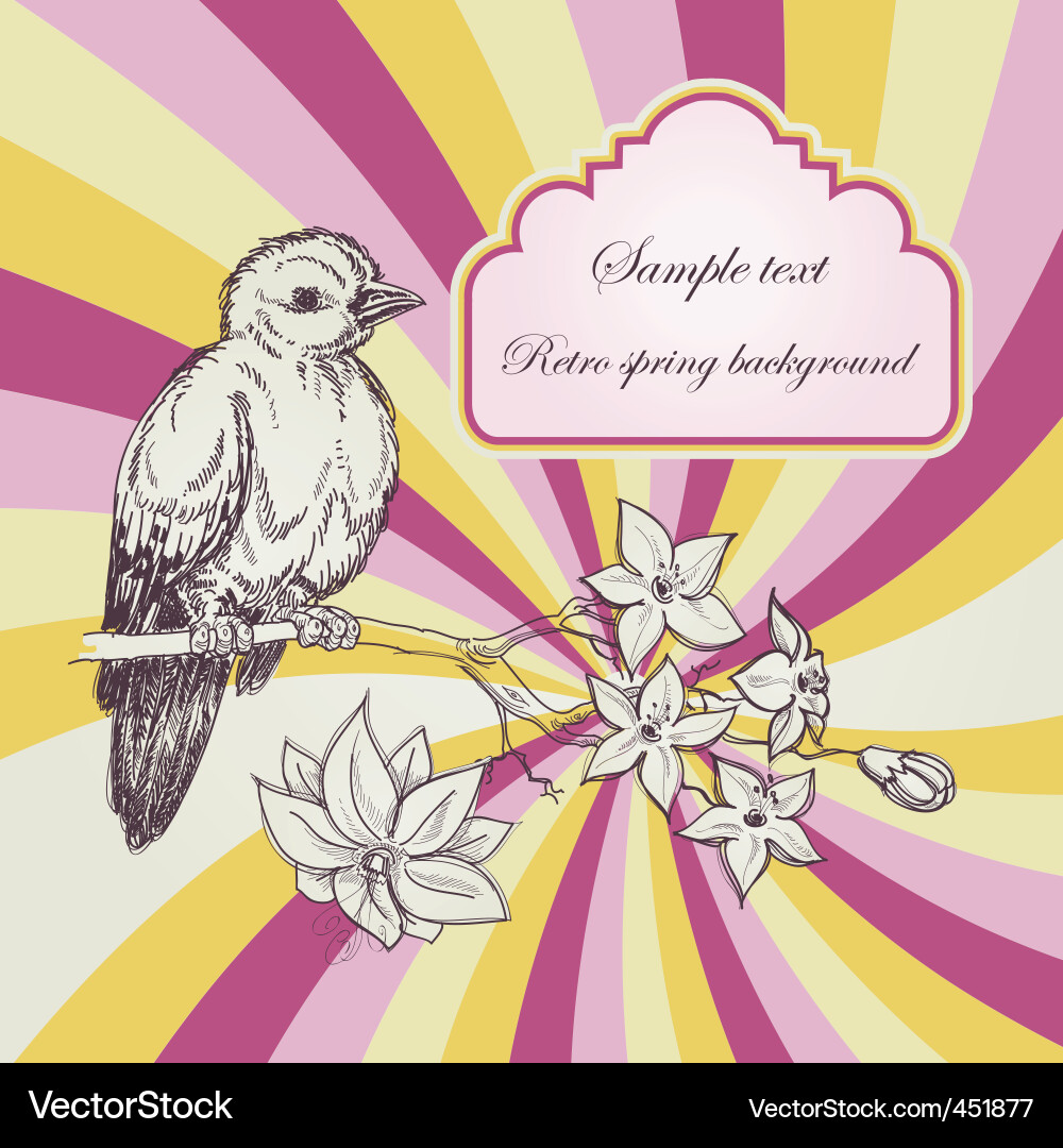 Spring background vector image
