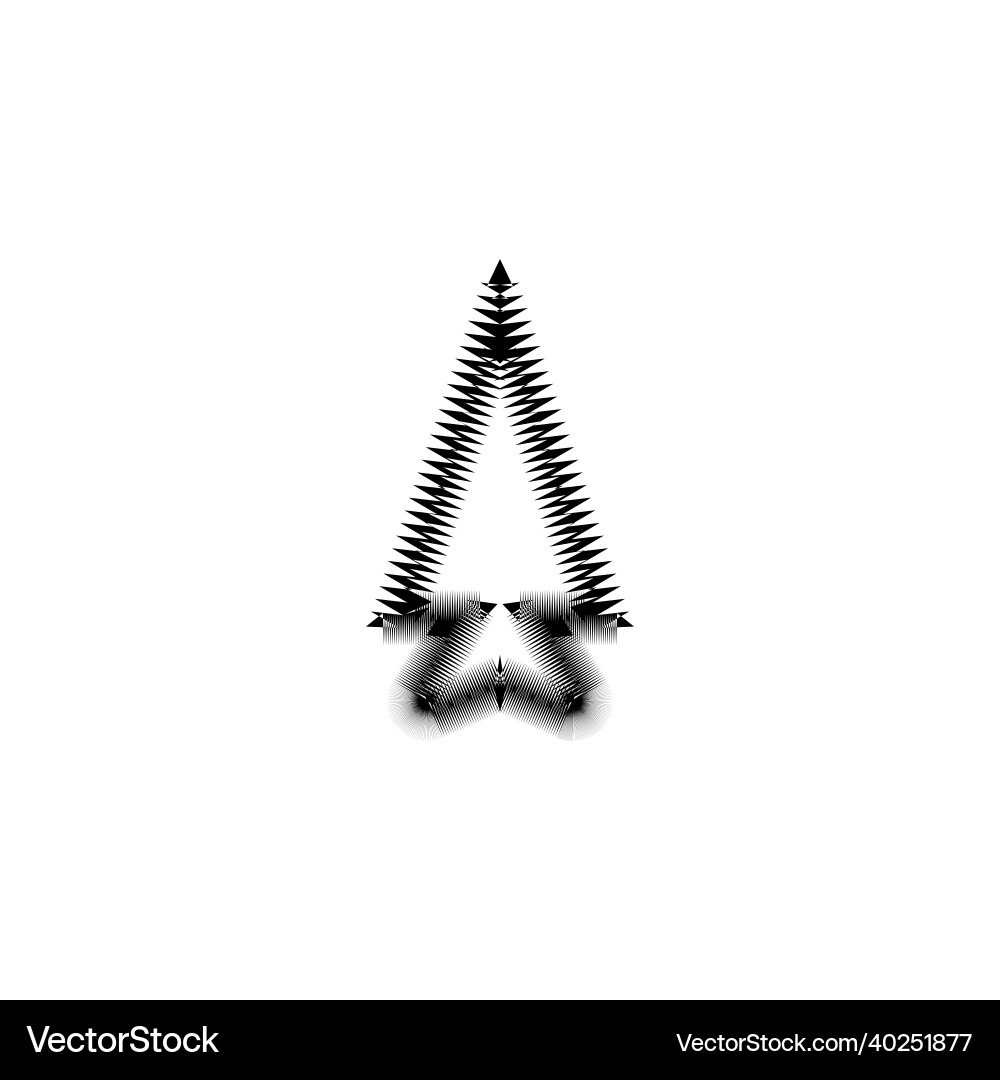 Tree line icon simple style nature conservation Tree line icon simple style nature conservation vector image
