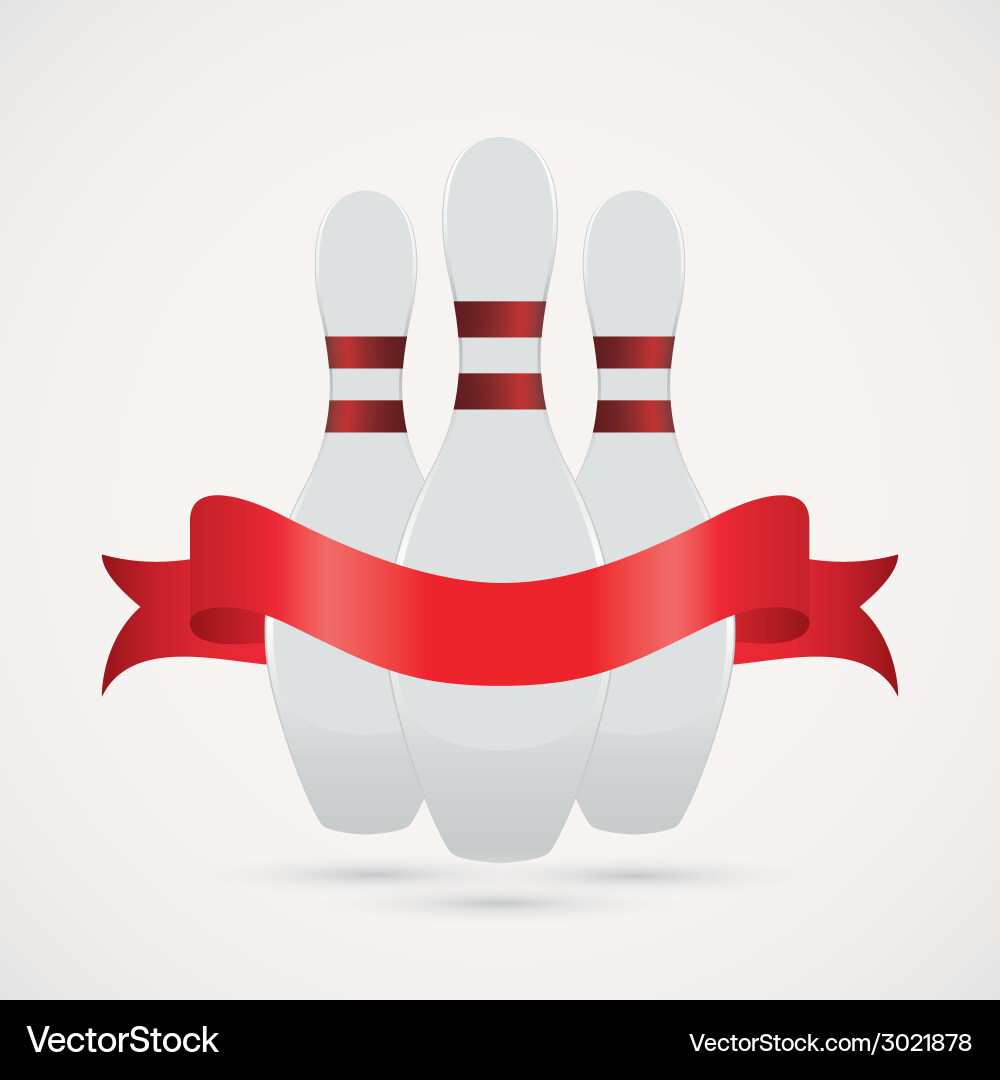 Abstract bowling objects on a white background Vector Image