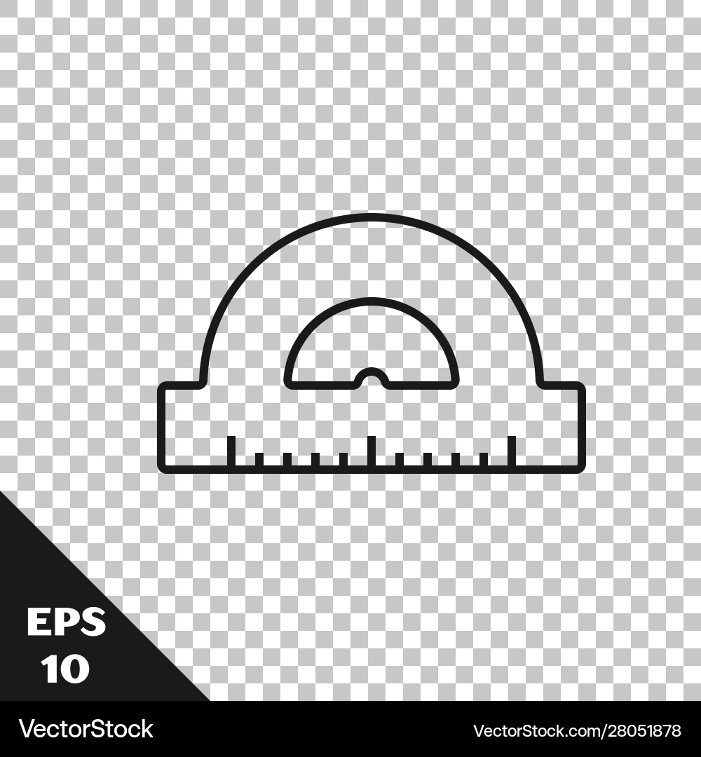Black line protractor grid for measuring degrees Black line protractor grid for measuring degrees vector image