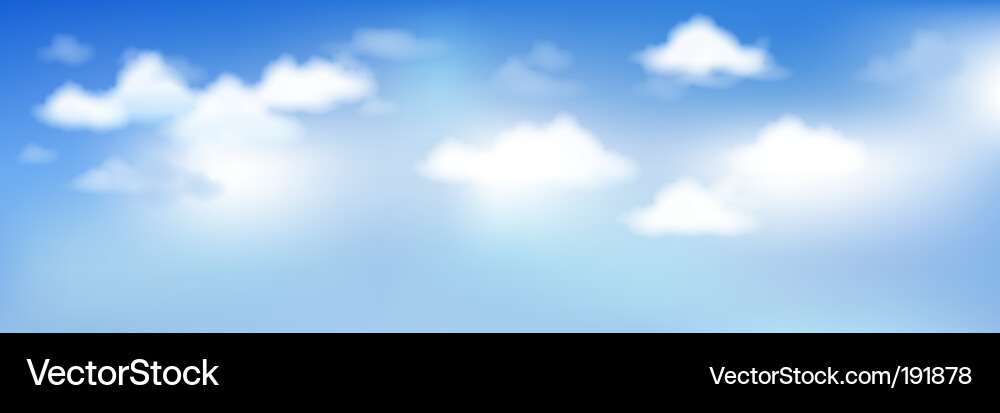 Blue Sky with Clouds Vector Image