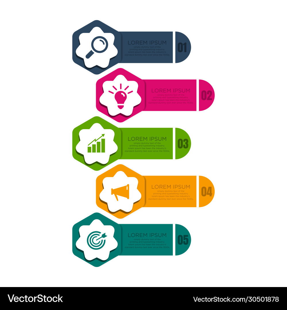 Business data visualization process chart vector image