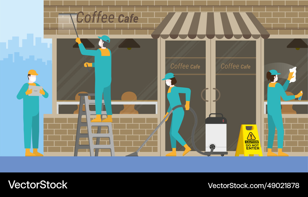 Clean and check inspector professional service Vector Image