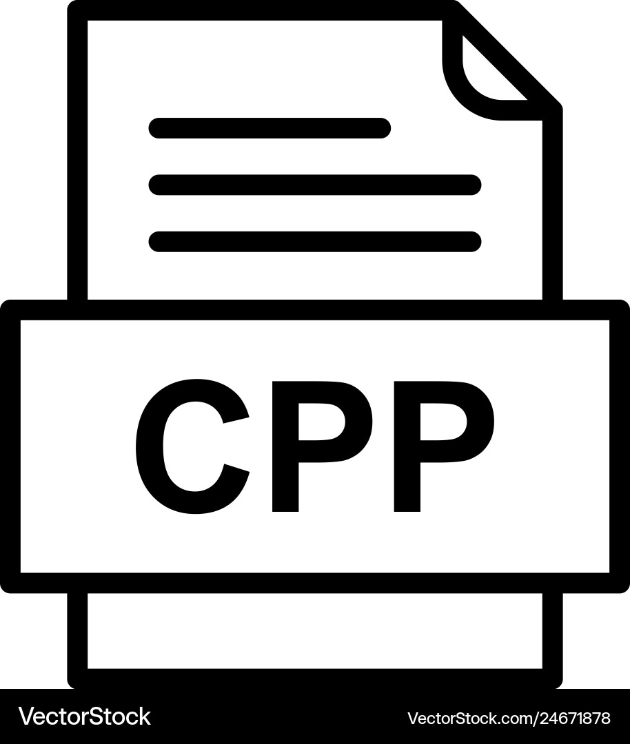 Cpp file document icon Vector Image