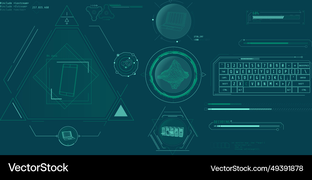 Design elements for infographic of big data Design elements for infographic of big data vector image