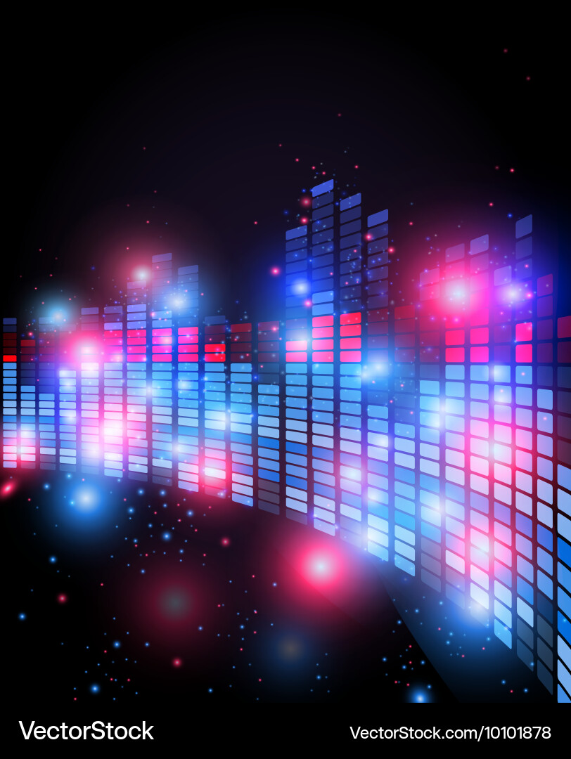 Equalizer on abstract technology background vector image