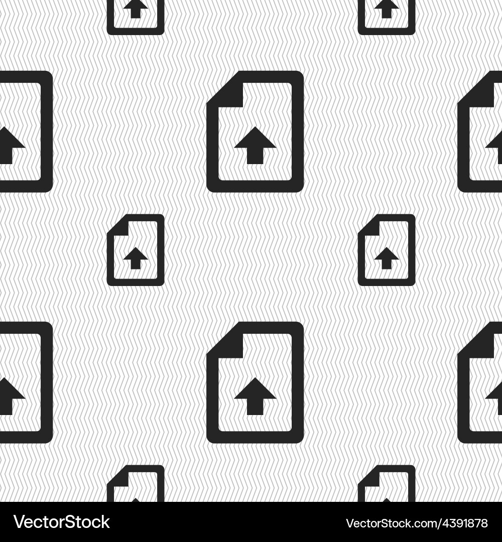 Export Upload-Datei-Symbol Zeichen nahtloses Muster vektorbild