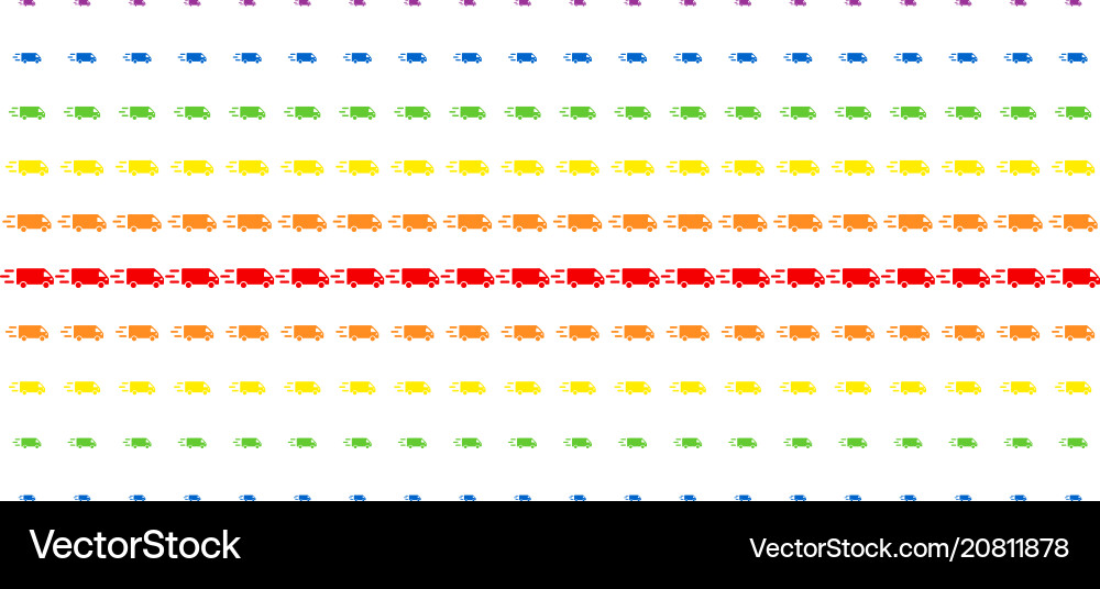 Fast delivery car shape halftone spectrum pattern Fast delivery car shape halftone spectrum pattern vector image