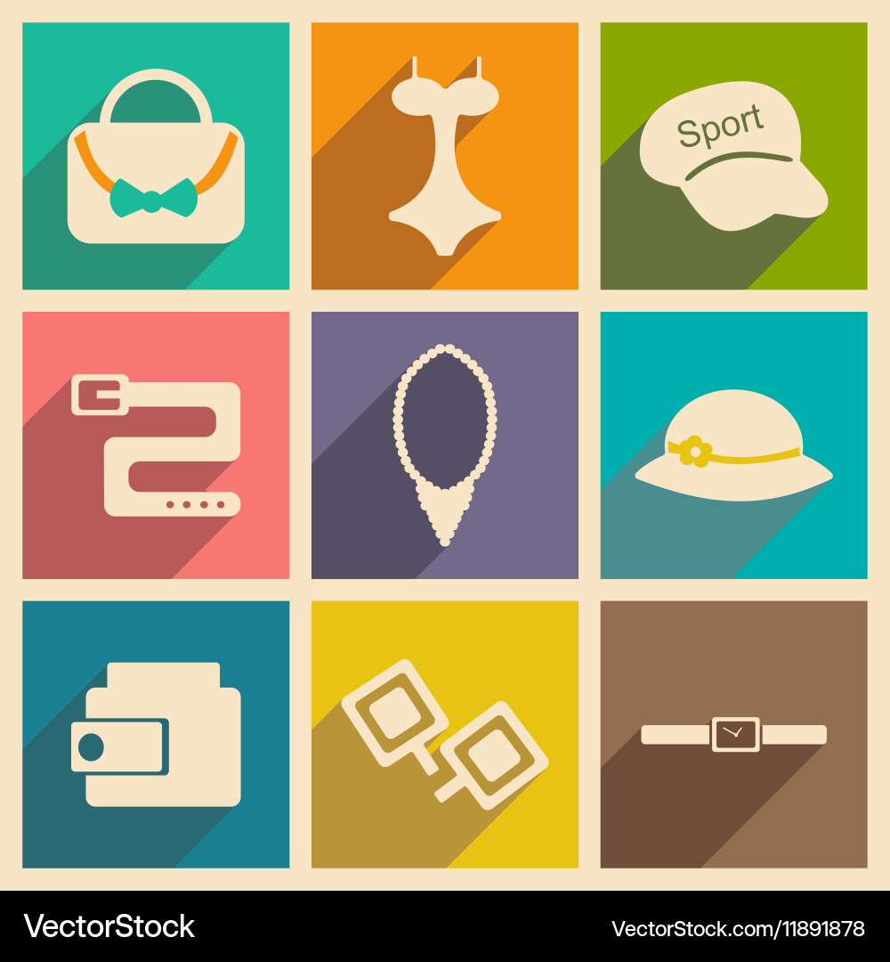 Flat with shadow concept and mobile application vector image