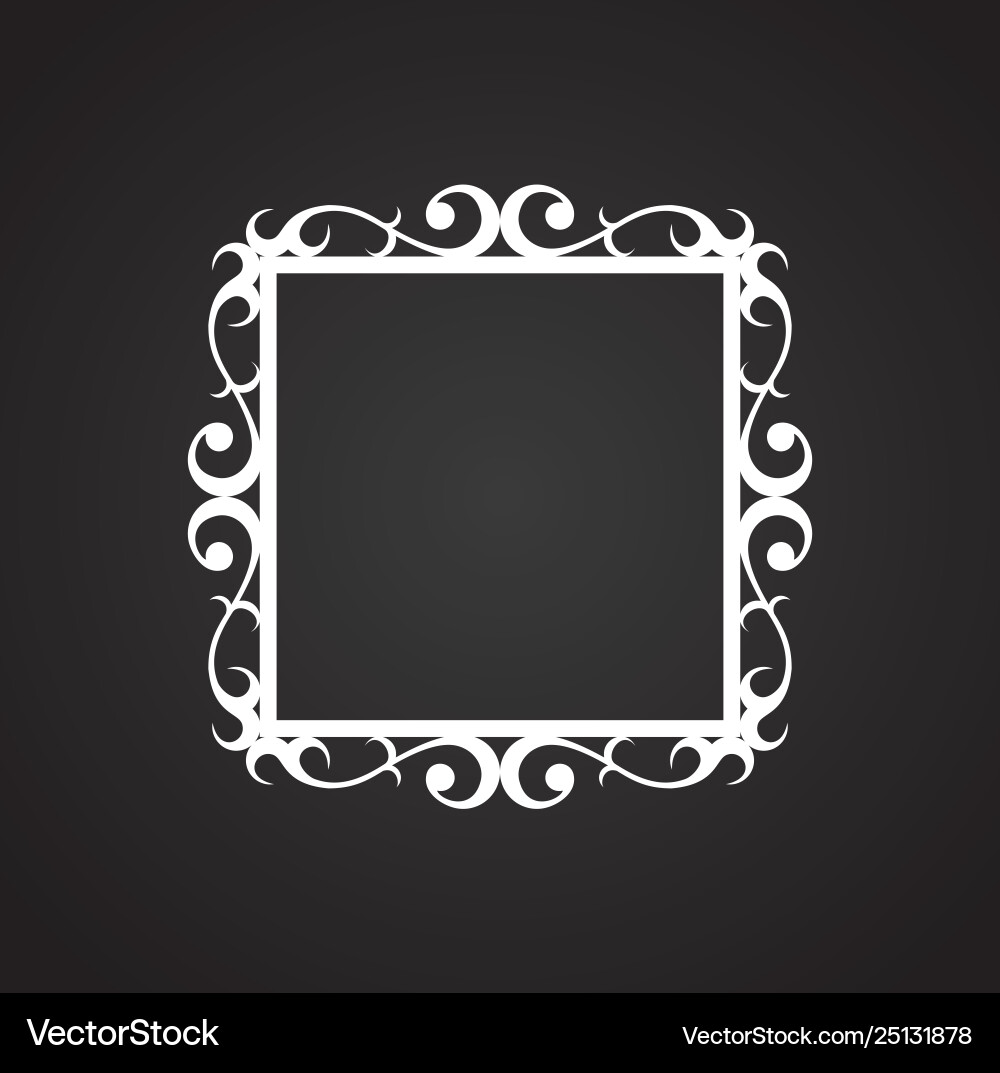 Frame icon on background for graphic and web Frame icon on background for graphic and web vector image