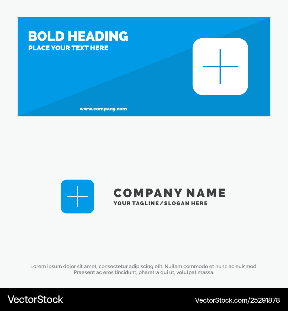 Instagram plus sets upload solid icon website Instagram plus sets upload solid icon website Vector Image