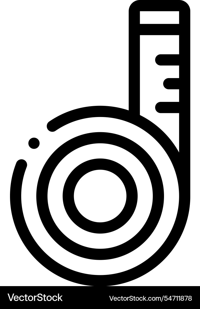 Measuring icon thin linear style design isolated Measuring icon thin linear style design isolated vector image