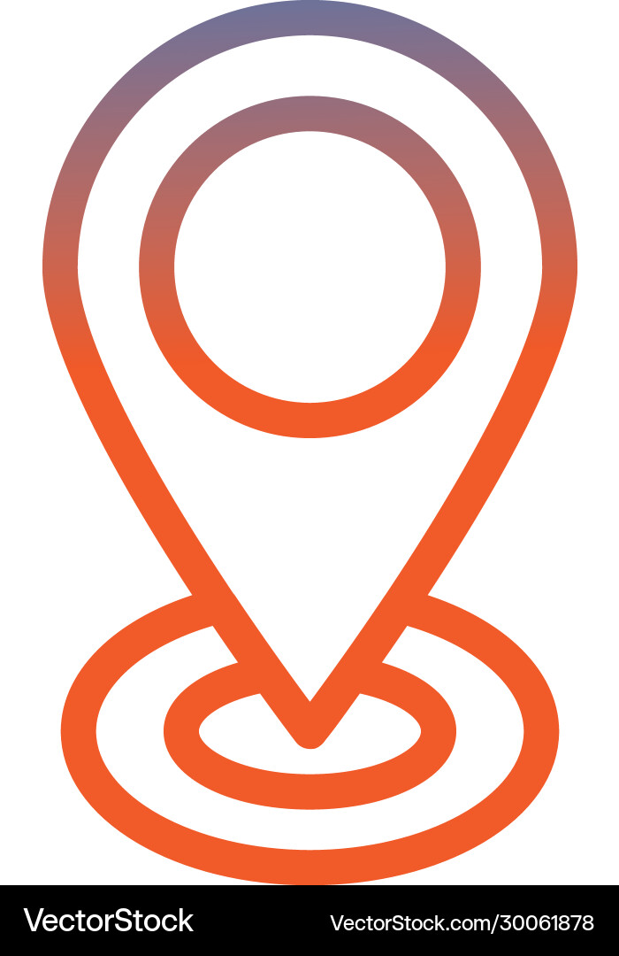 Pin pointer location isolated icon Vector Image