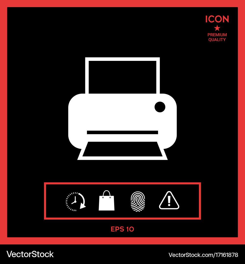 Print icon for web vector image