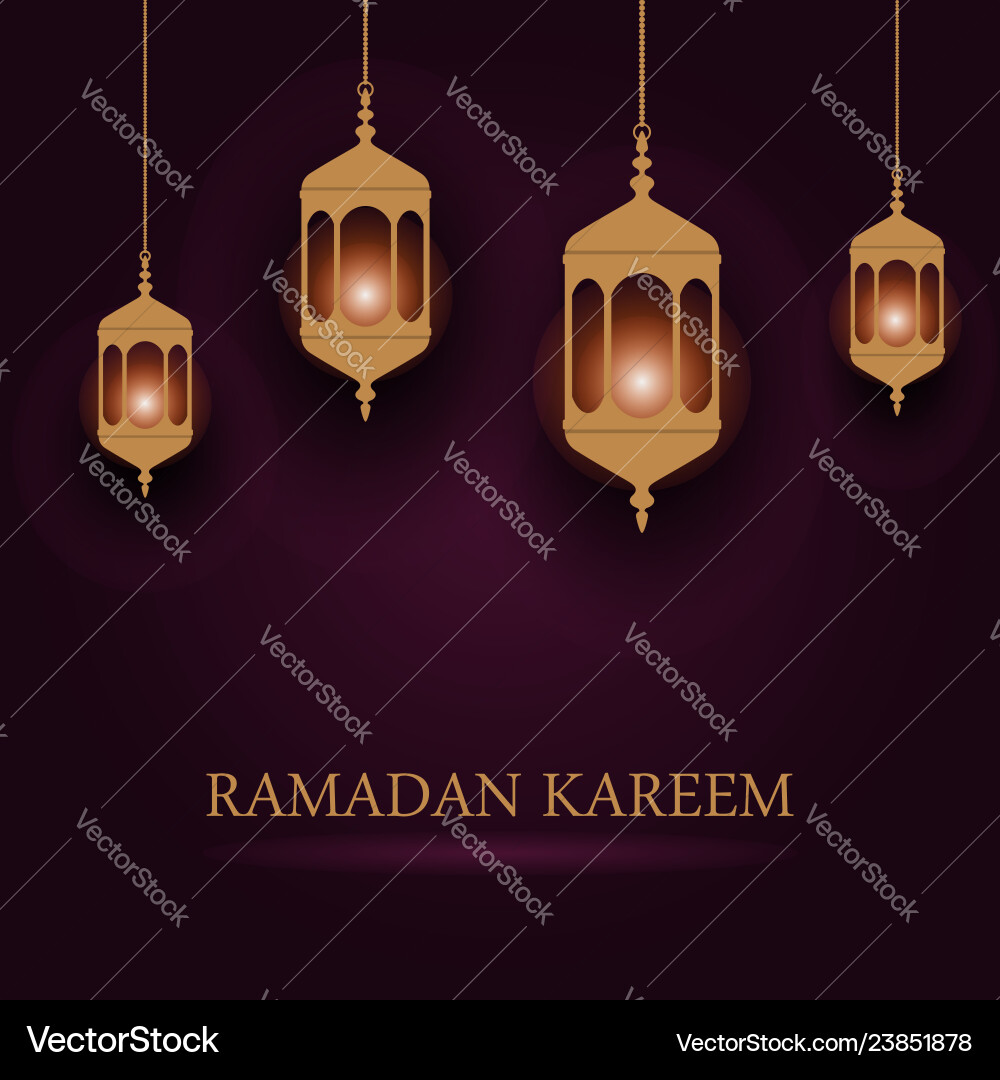 Ramadan Kareem Lanterns Vector Image